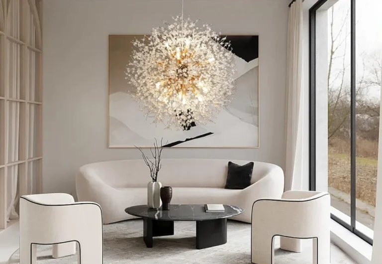 Abstract globe modern crystal chandelier.